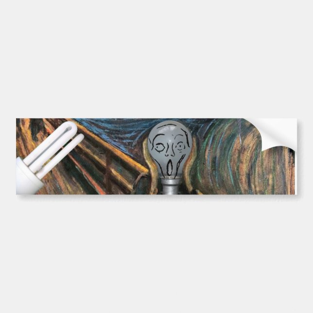 The Screaming Lightbulb Bumper Sticker (Front)