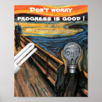 The Screaming Lightbulb Don't Worry  Poster