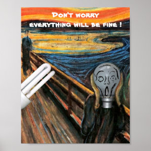 The Screaming Lightbulb Don't Worry  Poster