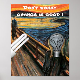 The Screaming Lightbulb Don't Worry  Poster