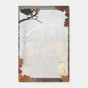 The Screams Of Autumn - Ghost Lined Letter Writing Post-it Notes