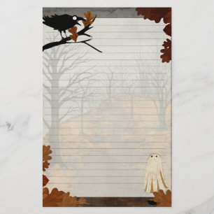 The Screams Of Autumn - Ghost Lined Letter Writing Stationery