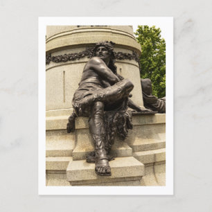 The sculptural monument holiday postcard