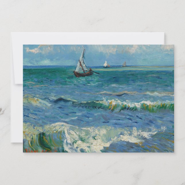 The Sea at Les Saintes Maries de la Mer | Van Gogh Announcement (Front)