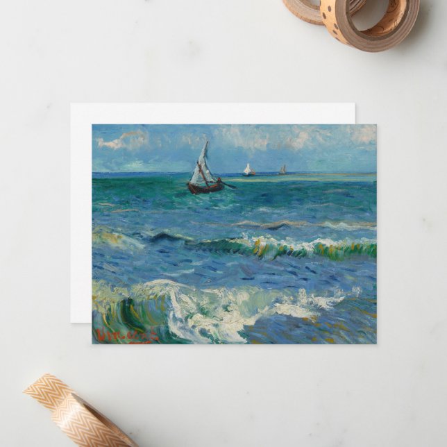 The Sea at Les Saintes Maries de la Mer | Van Gogh Card (Front/Back In Situ)