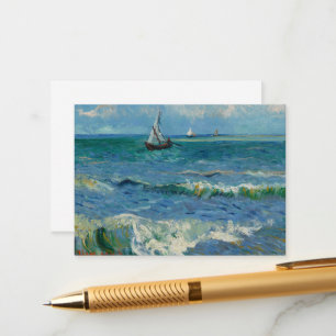 The Sea at Les Saintes Maries de la Mer   Van Gogh Enclosure Card