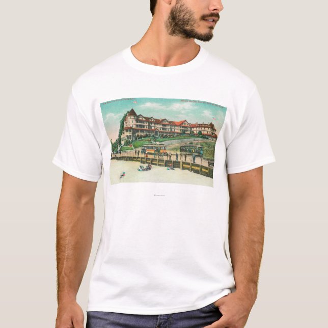 The Sea Beach Hotel from the Beach T-Shirt (Front)
