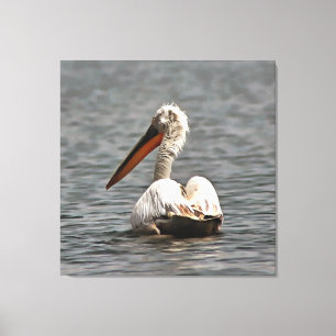 The Sea Breeze Blows The Pelican Where He Wants  Canvas Print