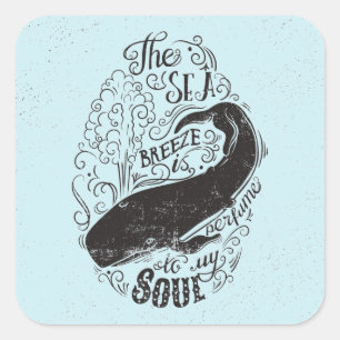 The Sea Breeze Is Perfume Square Sticker