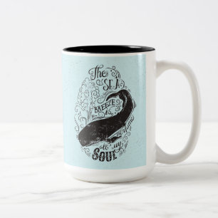 The Sea Breeze Is Perfume Two-Tone Coffee Mug