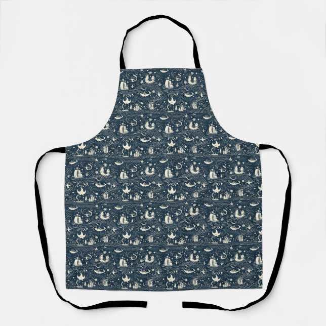 The Sea Never Fights Against The Storm Apron (Front)
