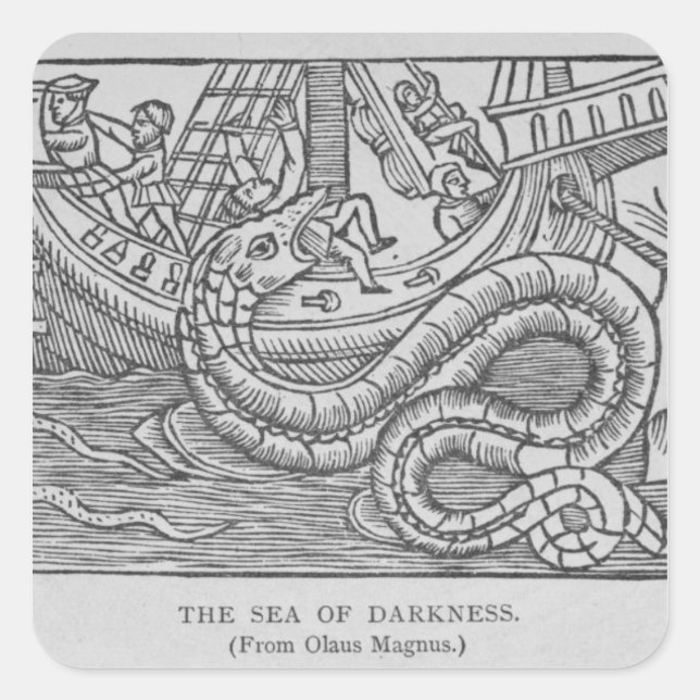 The Sea of Darkness Square Sticker (Front)