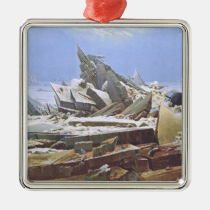 The Sea of Ice (by Caspar David Friedrich) Metal Tree Decoration