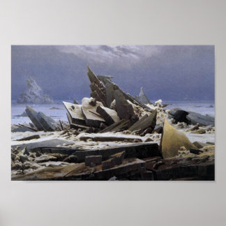 The Sea of Ice by Caspar David Friedrich Poster