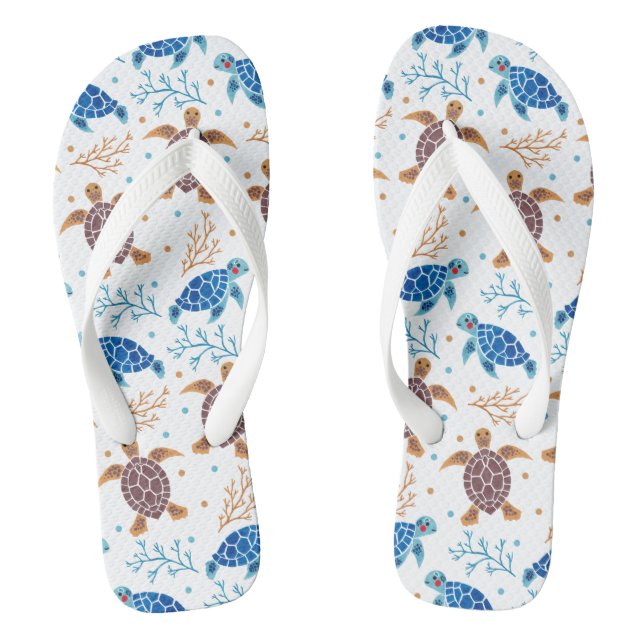 The Sea Turtle Pattern Jandals (Footbed)