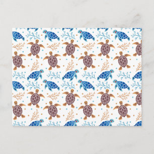The Sea Turtle Pattern Postcard