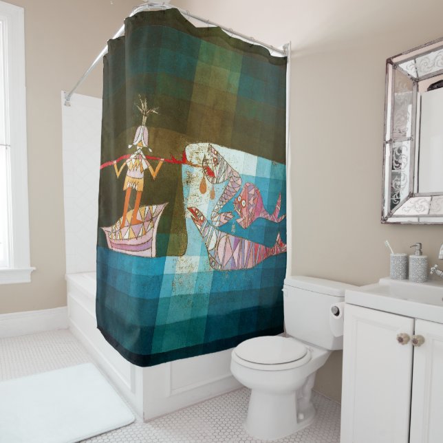 The Seafarers, Paul Klee Shower Curtain (In Situ)