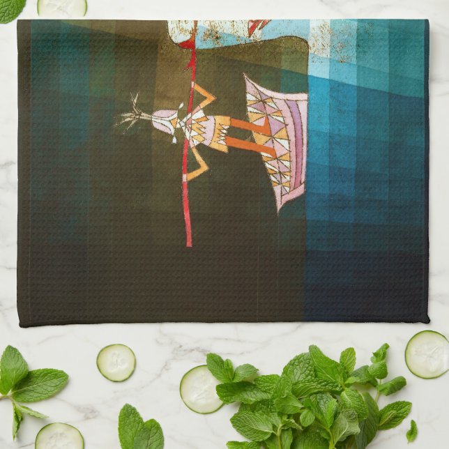 The Seafarers, Paul Klee Tea Towel (Folded)