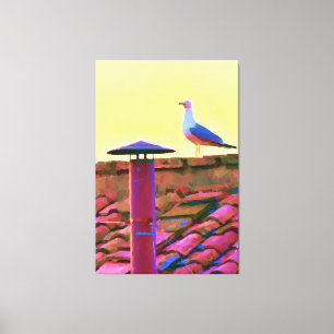 The seagull on an Afternoon of Conclave Canvas Print
