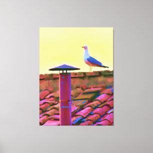 The seagull on an Afternoon of Conclave Canvas Print