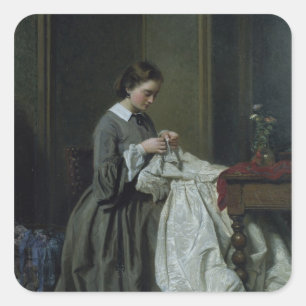 The Seamstress Square Sticker