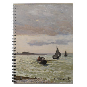 The Seashore at Sainte-Adresse, 1864 Spiral Notebook