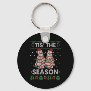 The Season Christmas Tree Cakes Debbie Becky Xmas Key Ring