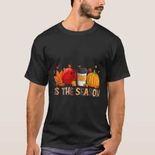 The Season Leopard Pumpkin Bowling Halloween Fall T-Shirt