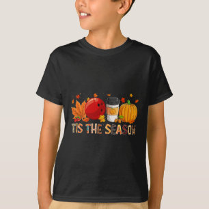 The Season Leopard Pumpkin Bowling Halloween Fall T-Shirt