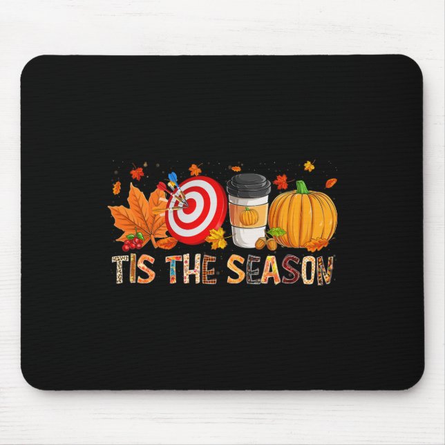 The Season Leopard Pumpkin Darts Halloween Fall Le Mouse Pad (Front)