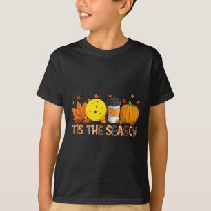 The Season Leopard Pumpkin Pickleball Halloween Fa T-Shirt