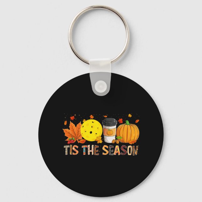 The Season Leopard Pumpkin Picklell Halloween Fall Key Ring (Front)