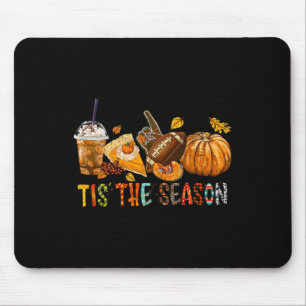 The Season Pumpkin And Spice Football Halloween Fa Mouse Pad