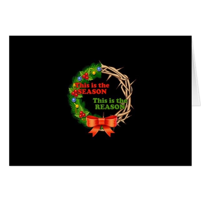The Season The Reason Laurel Wreath Jesus Christia (Front Horizontal)