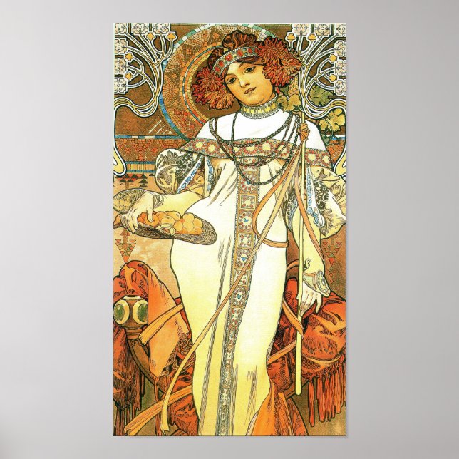 The Seasons: Autumn - Alphonse Mucha (1900) Poster (Front)
