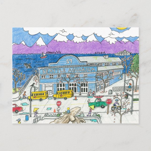 The Seattle Aquarium Postcard (Front)