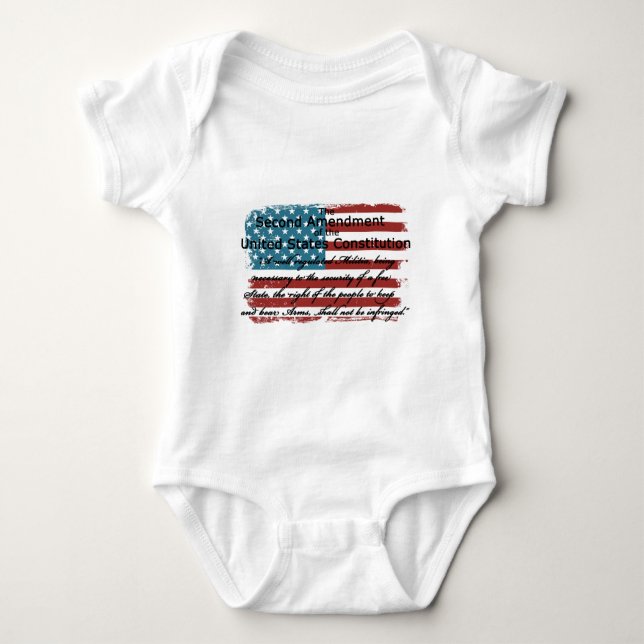 The Second Amendment Baby Bodysuit (Front)
