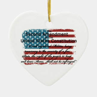 The Second Amendment Ceramic Tree Decoration