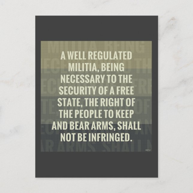 The Second Amendment Postcard (Front)