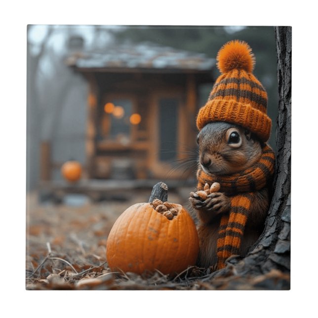 The secret forest feast of the squirrel Ai image Tile (Front)