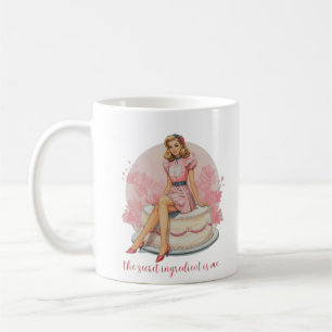 “The Secret Ingredient Is Me” Girly Retro Coffee Mug