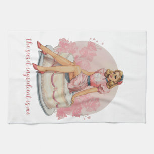 “The Secret Ingredient Is Me” Girly Retro  Tea Towel