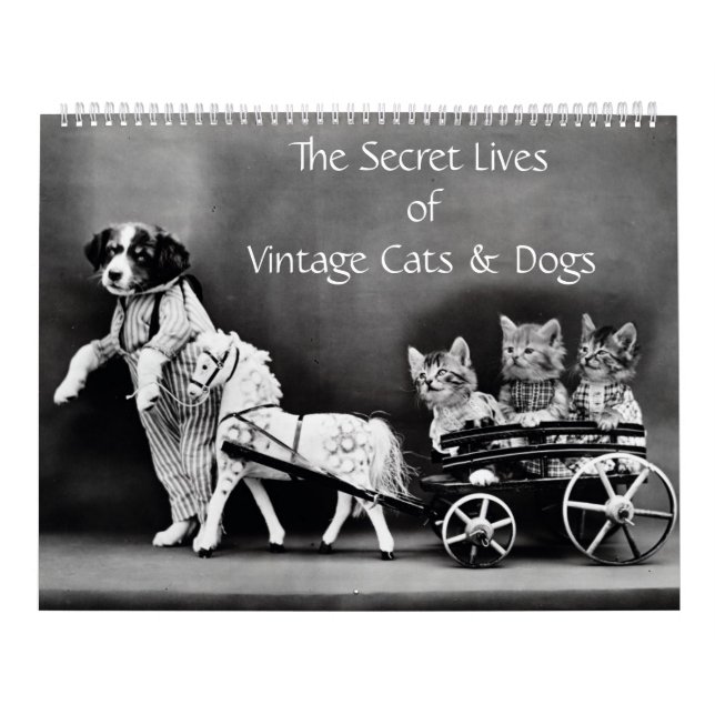 The Secret Lives of Vintage Cats & Dogs Calendar (Cover)
