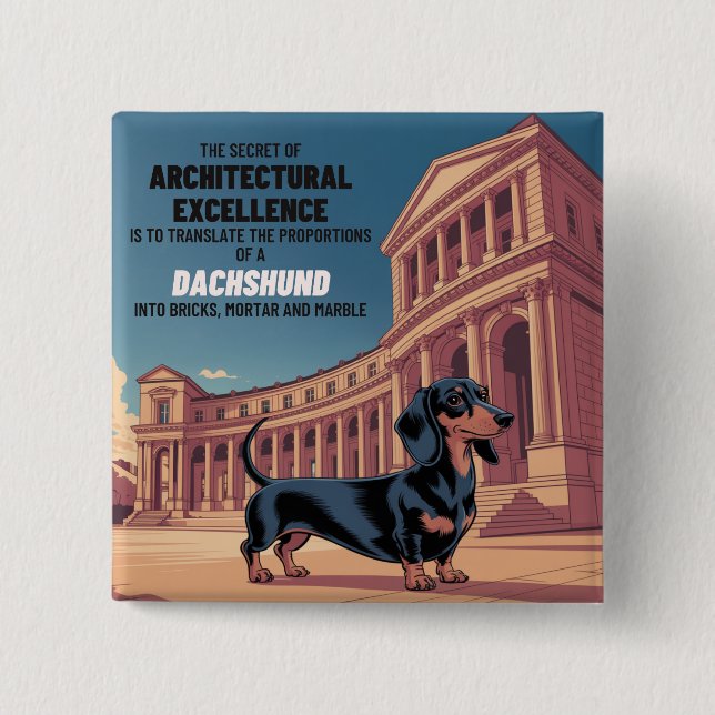 The Secret Of Architectural Excellence 15 Cm Square Badge (Front)