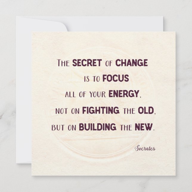 The Secret of Change Square Card (Front)