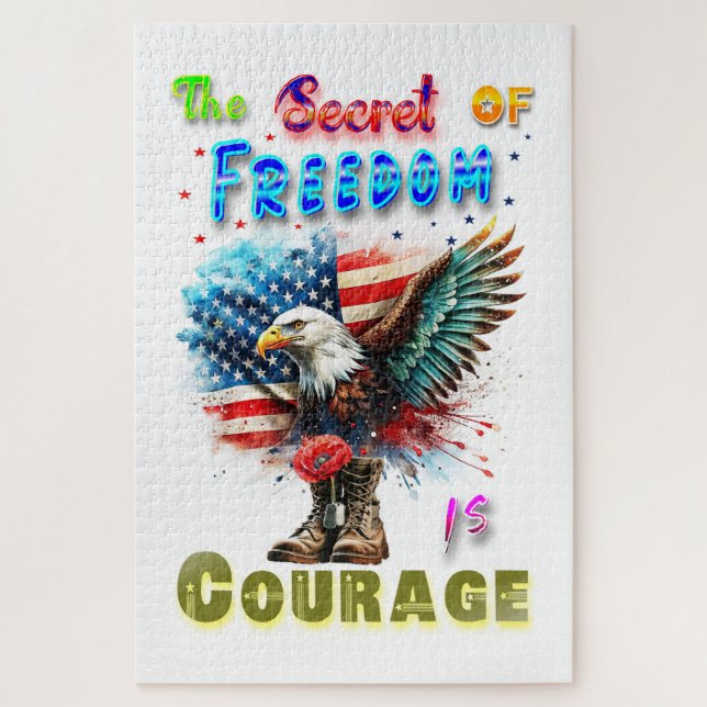 The Secret Of Freedom Is Courage Jigsaw Puzzle (Vertical)