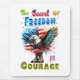 The Secret Of Freedom Is Courage Mouse Pad