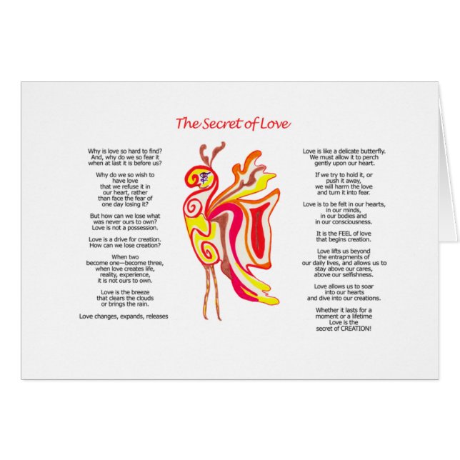 The Secret of Love Card (Front Horizontal)