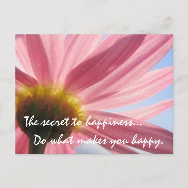 The Secret to Happiness Postcard (Front)