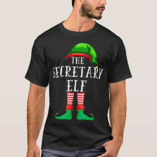 The Secretary Elf Matching Profession Christmas Fu T-Shirt